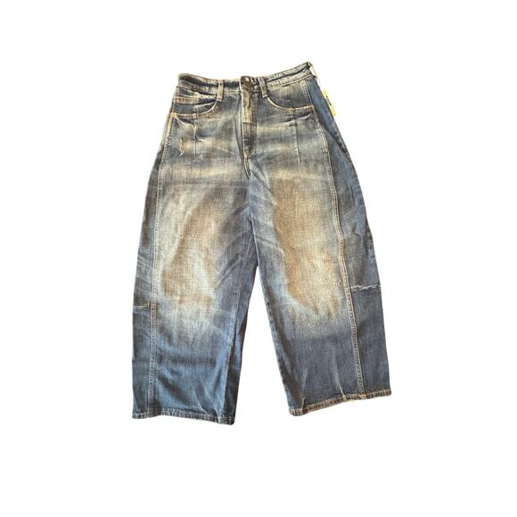 New w/tags Anthropology Pilcro Barrel Leg Kenna Mid Rise Heritage jean size 28 - Picture 3 of 12